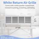 Howeall 24"W x 6"H [Duct Opening Size] Steel Return Air Grille, Air Return Vent Cover for Ceiling and Sidewall - HVAC Air Vent Covers - [Outer Dimensions: 25.75"W x 7.75"H]