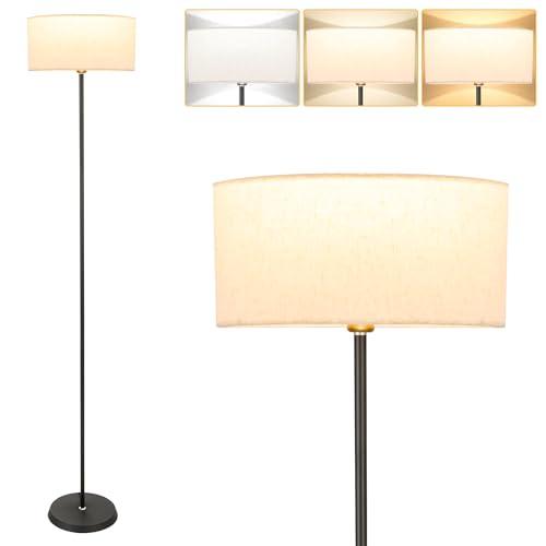 Feijidengshi Mid Century Modern Floor Lamp for Living Room, Dimmable Tall Lamp with 3 Color Temperature Dimmable LED Bulb, Cordless Pole Lamp for Bedroom, Reading Lamps Floor Standing