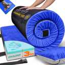 GAIALOOP 3 Inch Memory Foam Camping Mattress, Dual Layer Thick Sleeping Camp Pad for Car Tent Cot, Roll-Up Portable Glamping Floor Bed for Guests Sleepover