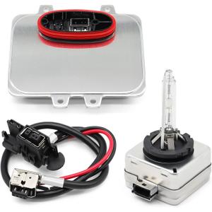 Yunnergo Xenon Headlight Ballast Control Unit Module w/ Bulb Igniter 5DV 009 000-00 Compatible with Escalade 2007-2014