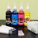 INKXPRO Brand 4X100ml Sublimation Refillable Cartridge Kit with Auto Reset Chips- Workforce WF-7210 WF-7710 WF-7720 Printer (RC252S)