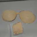 Niidor Adhesive Bra Strapless Ultra Sticky Invisible Push up Silicone Bra Multiple Colors Sizes Reusable for Backless Dress (Size D)