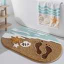Beach Bathroom Rugs, Super Absorbent Bath Rug, Extra-Thick Soft Bath Mat with Non-Slip Backing, Machine Bath Mats for Home Decor (20"x32")