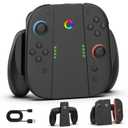 HUIJUTCHEN for Switch 2 Charging Grip,Portable Magnetic Charge Grip for Nintendo Switch 2 Joy-con Controllers,Comfort OEM Controller Charger Holder with USB-C Cable,Indicator Light
