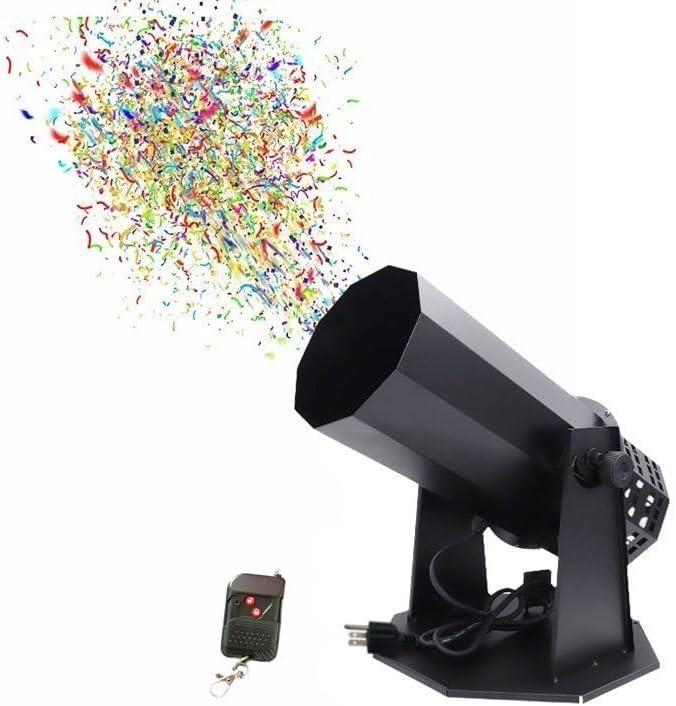 Professional Confetti Shooter, Remote Control Confetti Jet Machine, 16.4ft Confetti Machine for Wedding Party Club Bar Ceremony