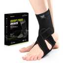 Bukihome Adjustable AFO Foot Drop Brace - Foot Support for Walking with Shoes, Socks, or Barefoot - Relieves Foot Drop, Plantar Fasciitis, Stroke & MS Recovery - Unisex Left