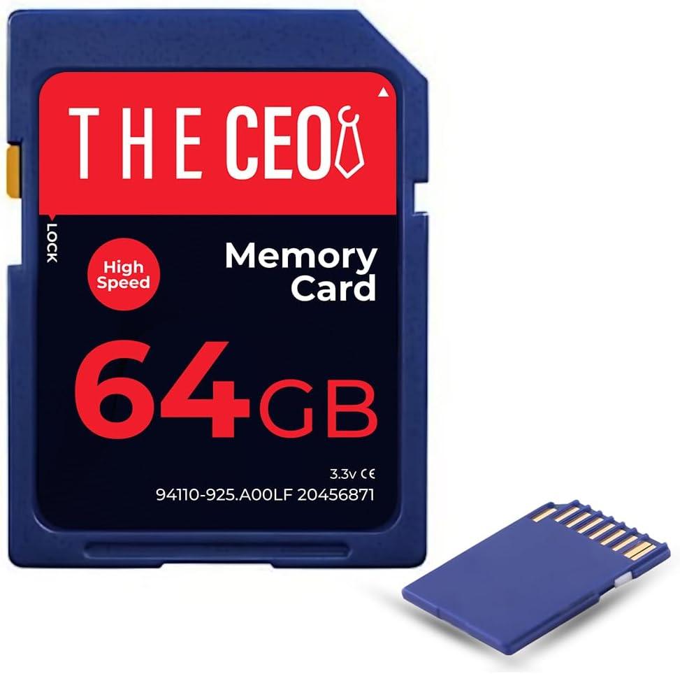 THE CEO Memory Card Ultra SDHC UHS-I 90MB/s  High-Speed & Reliable Camera Card - Class 10 for Fast Read/Write Ideal for Full HD Video & Photography- Get a Durable 64GB SD Card for Long-Term Storage (Blue)