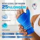 Thumb & Wrist Ice Pack Wrap, Thickened Ice Gel Pad, Ergonomic Fit, Long Lasting Cold & Warm for Carpal Tunnel Relief, Arthritis, Computer Overuse Injuries, Post-Surgery, Post-Workout, Size L/XL