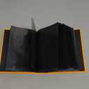 Orange Photo Album, 5x6.5 inches, Black Inside, 48 pages