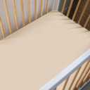 haakaa Cotton Crib Sheets for Boys & Girls, Breathable & Cozy Baby Crib Sheets with 9 Deep Pocket for Secure Fit, Easy Care Bassinet Sheets, 1-Pack(52"x28")  Wheat