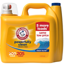 ARM & HAMMER Liquid Laundry Detergent, Clean Burst Fresh, 200 fl oz, 200 Loads, HE Laundry Detergent Liquid