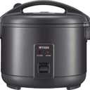 Tiger JNP-S15U-KY 8 Cup Capacity White Rice Cooker with Non-Stick Inner Pot, Retractable Power Cord, and Keep Warm up to 12 hours (Obsidian Black)
