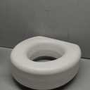 HealthSmart Enhanced Comfort 5" Raised (Round) Toilet Seat Risers for Seniors 5 Slip Resistant Pads FSA/HSA Eligible Padded Toilet Seat Elevation 15.7 x 15.2 x 6.1