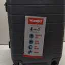 Wrangler Smart Spinner Hardside Luggage, 2 Piece Set, Dark Shadow, 22" Carry-On, 15" boarding tote
