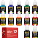 VIVOHOME 12 Color Airbrush Paint Set, Acrylic Air Brush Paints Ready to Spray (No Thinner Needed), Water Based Painting Colors for Artist and Beginners, Pack of 11 (20 ml/0.68 Fl Oz)