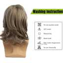 Mens Blonde Wig Natural Layered Short Blonde Side Part Synthetic Halloween Cosplay Costume Party Full Wigs for Male Guys