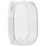 Handy Laundry Collapsible Mesh Pop Up Hamper with Wide Opening and Side Pocket - Breathable, Sturdy, Foldable, and Space-Saving Design for Clothes and Storage (White)