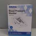 ADKING Upper Arm Blood Pressure Monitor Home Use LCD Backlit Screen,Large Cuff,2 User Mode 500 Memories,Two Power Options,4xAAA Batteries (Light Blue)