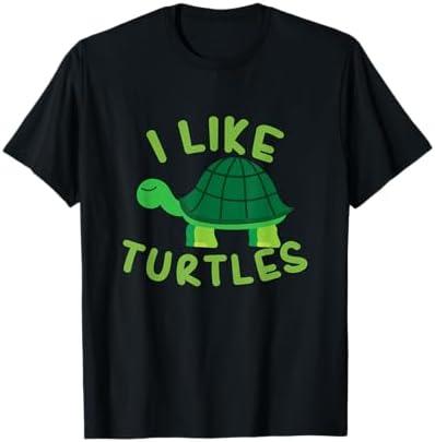 I Like Turtles Tortoise Sea Animal Funny Gift T-Shirt, M