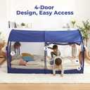 LEEDOR Bed Tent Dream Tents Bed Canopy Shelter Cabin Indoor Privacy Warm Breathable Pop Up Twin/Full/Queen for Kids and Adult Patent Pending(Mattress Not Included)