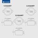 Daniks Classic 11-Piece Stainless Steel Cookware Set with Glass Lids, Includes Saucepan and Frying Pan with Lid, Tri-Ply Bases for Even Heating, Induction Compatible, Dishwasher Safe
