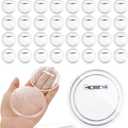 QTLCOHD 100 Pcs 3 Inch Clear Acrylic Button Pins, Custom DIY Button Maker Pin Badges Blank Round Picture Photo Buttons Making Kit for Crafts