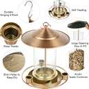 LBTING Bird Feeder for Outside, Squirrel Proof Bird Feeder, Wild Bird Feeders for Hanging Outdoor Garden Yard, Metal Acrylic Lantern-Shaped