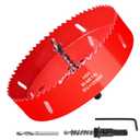 6-1/ 8Inch / 155mm Hole Saw for Wood, Plastic Board, Ceiling, Drywall, and Metal Sheet - HSS Bi-Metal Hole Cutter with Pilot Drill Bit