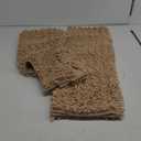 Yimobra Bathroom Rugs Sets 2 Piece - Quick Dry Chenille Bath Mat with Toilet Rug Set, Non Slip Absorbent for Tub Shower Sink, Machine Washable Extra Thick Floor Mat, 32x20+24x20 Inch Light Brown