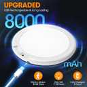 Gotopceed Rechargeable Motion Sensor Ceiling Light with Remote - Magnetic Wireless Ceiling Light Battery Powered for Closet Shower Stairs Shed Hallway 