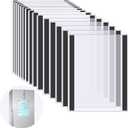 15 Pcs 8 1/2'' x 11'' Rigid Magnetic Sign Holder Magnetic Frames Clear Plastic Paper Holder with Magnet Borders Magnetic Document Holder (15Pcs)