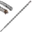 Concrete Drill Bit lengthening 1pcs 3/4" X 18"-16" Cross-Type Double Thread Carbide Material Suitable for Concrete, Brick, Cement Walls, Stone, Extra Long Hammer Drill Bits for Concrete