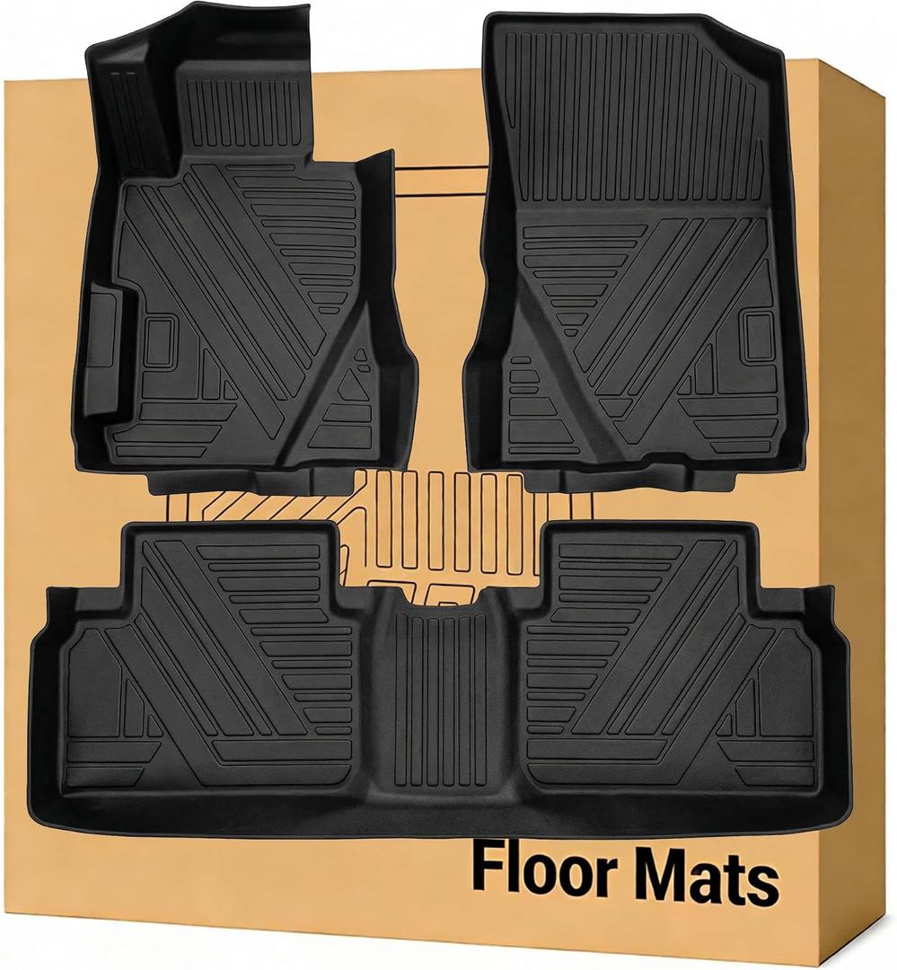 Floor Mats Compatible with 2006-2011 Honda Civic SedanAll Weather Waterproof Durable Anti-Slip Odorless Custom-fit Front Rear Rows Full Set Carpet Protection TPE Liner