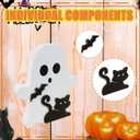 2 x 3pcs Cute Ghost Halloween Indoor Decoration, Wooden Layered Tray Countertop Sign, Suitable for Halloween Party Home Display