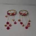 Kalakriti Wedding Door Hangings| Floral Wall Hanging with Pearls| Pooja Room Decoration Items| Back Dropper Showpiece for Indian Diwali Decor Gift Item | Multicolour, 24 inch Long, Pack of 2