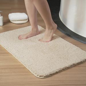 Luxury Quick Dry Non-Slip Bathroom Rugs24'' x 36'' Beige Highly Absorbent Washable and Ultra Soft, Extra Thick Fluffy Bath Mats for Shower/Kitchen/Bathtub Floor