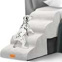 Topmart 4 Tiers Non-Slip Dog Stairs & Steps in White