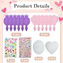 Liliful 12 Pack Princess Foam Mirror Kits Decorate Your Own Princess Mirrors Party Supplies Kids Unbreakable Toy Crafts for Girls Party Favors Birthday DIY Decorations (Cute,Pink,Purple)