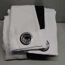 ChrisDowa White 100% Blackout Curtains 80 inch Long for Bedroom with Black Liner, 2 Thick Layers Total Blackout Thermal Insulated Grommet Window Curtains 2 Panels Set (Pure White, 52 x 80 Inch)