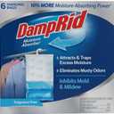 DampRid Fragrance Free Hanging Moisture Absorber, 15.4 oz., 6 Pack - Eliminates Musty Odors for Fresher Air, Ideal Moisture Absorbers for Closet, 10% More Moisture Absorbing Power*