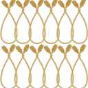 Shappy 12 Pieces Christmas Garland Ties for Banister Christmas Decorative Reusable Flexible Twist Ties for Garland Staircase Home Decoration Holiday Craft Wrapping (Gold)