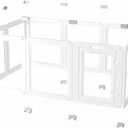 Dog Playpen Connectors, Easy to Install and Remove, Clear Dog Playpen Connector Buckles for 23.6" Height 10 Panels Pen (White, Whole Set, Top+Bottom)