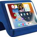 Tablet Pillow Stand Holder Dock for Bed with 3 Viewing Angles, Compatible with All Tablets, Phones and iPad Pro 9.7, 10.5,12.9 Air Mini 4 3, Kindle, E-Reader and Books (Navy)