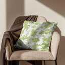 Green and White Floral Throw Pillow Covers, 2 Sets 18X18 Inch Decorative Throw Pillow Cases, Soft Cushion Case for Room Home Decoration