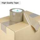 BOMEI PACK 3 inch Brown Packing Tape, 6 Refills Rolls Wide Packaging Tape for Moving, Shipping and Storage, 2.4 Mil x 110 Yards