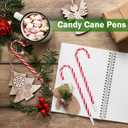 Coopay 144 Pieces Candy Cane Pens Christmas Pens with Black Ink for Christmas Holiday New Years Home Decor Party Gift, 7.5 Inches (Red & White Stripes)