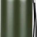 Insulated vacuum Thermo Bottle 500ml/16.9oz with cup Stainless steel coffee bottles for hot and cold drink water flask.(Green,500ml)