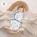 Cute Castle 3-Pack Baby Swaddle Sleep Sacks - Newborn Swaddle Sack - Ergonomic Baby Swaddles Blanket Warp for Boys and Girls - Baby Essentials (0-3 Months - Blue)