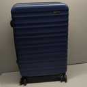 AmazonBasics 68 cm Navy Blue Hardsided Check-In Trolley, Medium Checked