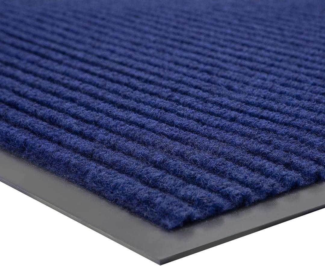 100pointONE Front Door Mat, Heavy Duty Indoor Outdoor Doormat, 72" x 48" Low Profile Outdoor Mats for Home Entrance, Stain and Fade Resistant Shoe Scraper Mat, Ideal for High Traffic Area, Blue